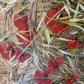 Painting for sale online - Field of poppies