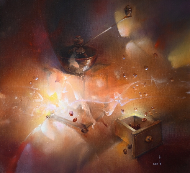 Painting for sale online - Coffee history