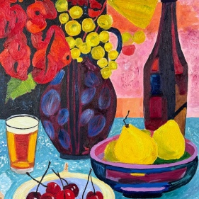 Painting for sale online - Still life with cherries