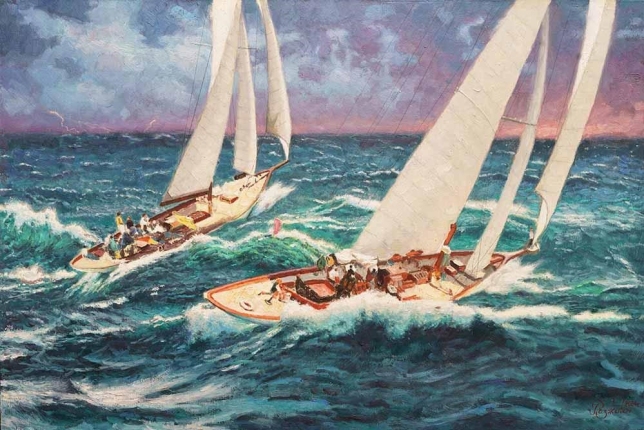 Painting for sale online - Through storms and tempests