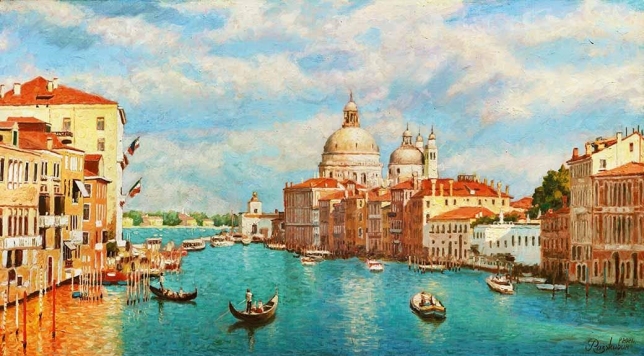 Painting for sale online - Ancient city on the water