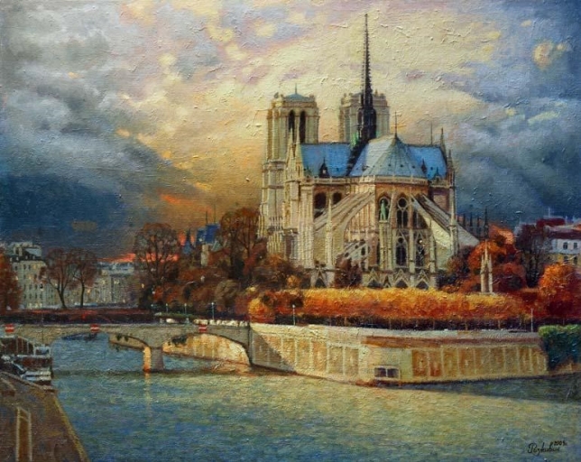 Painting for sale online - Notre Dame Cathedral