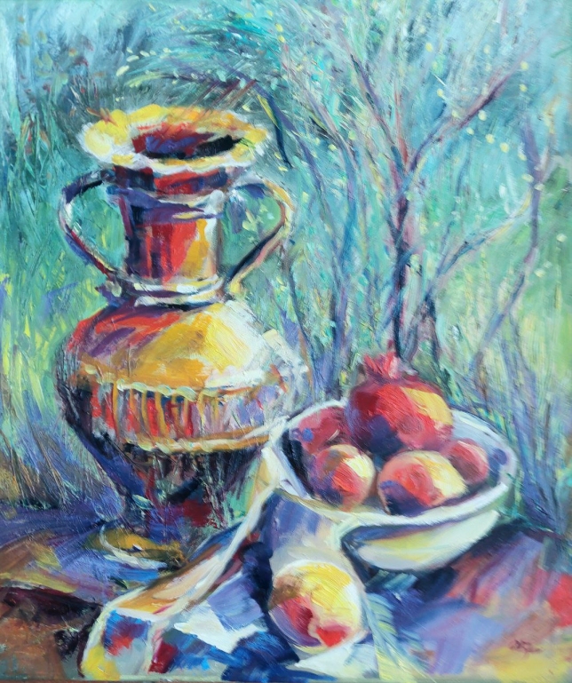 Painting for sale online - Still life on the grass