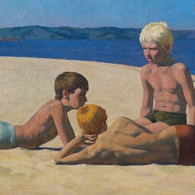 Painting for sale online - Volga. Warm coast