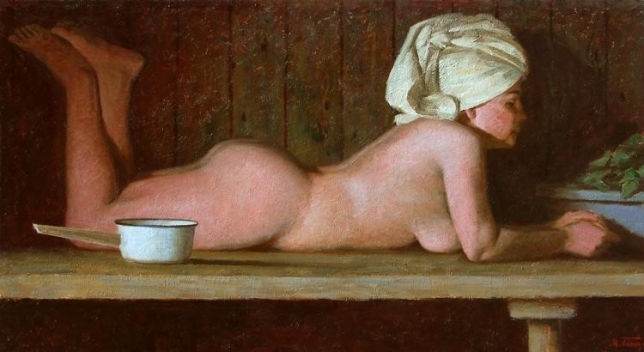 Painting for sale online - In the bathhouse