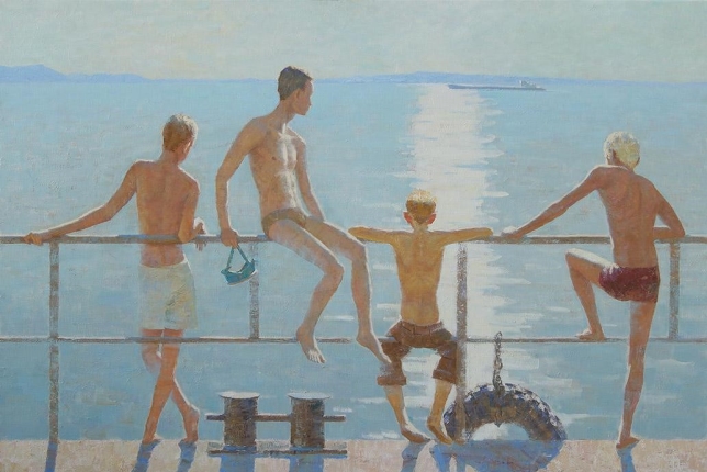 Painting for sale online - Volga midday