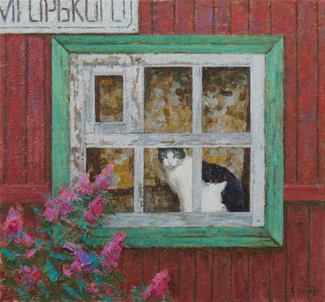 Painting for sale online - May on M. Gorky Street in Serdobsk