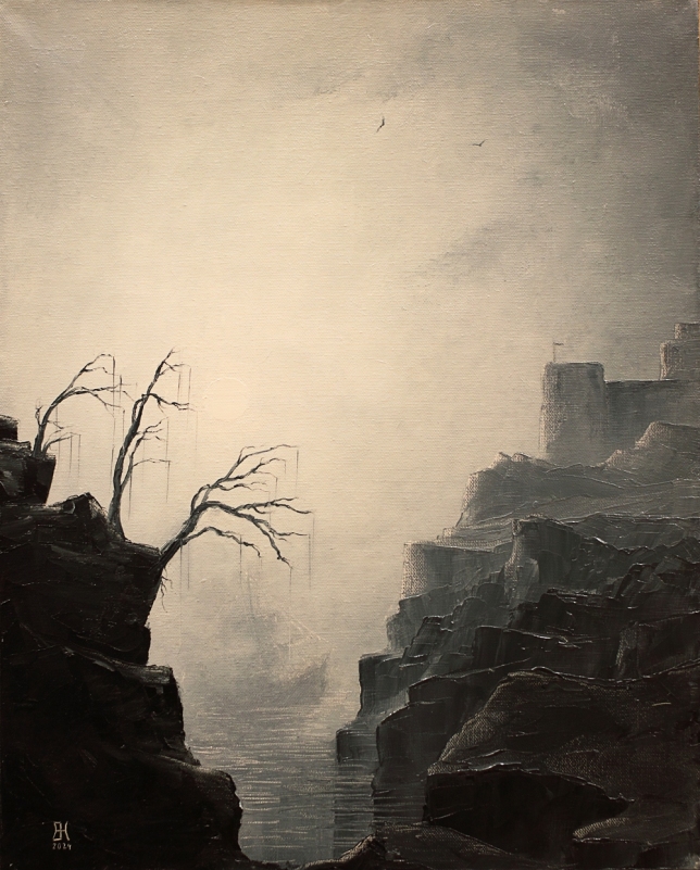 Painting for sale online - At the dark island