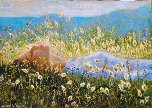 Painting for sale online - Under the rustle of grass